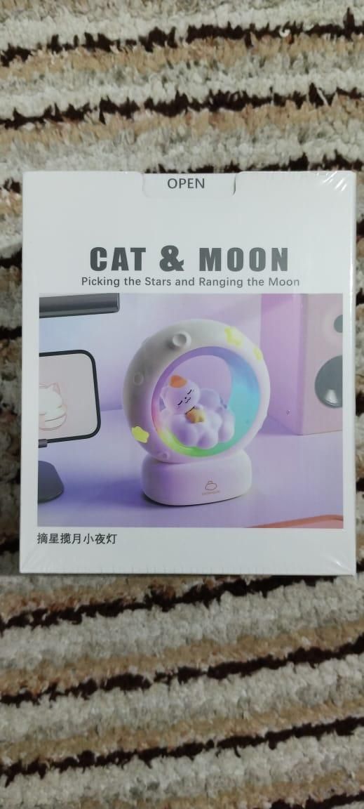 Moon LED Night Lamp with 3 Brightness Modes & Touch Contro